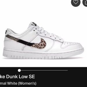 Nike Dunk Low SE Women's Sneakers - White and Leopard Print